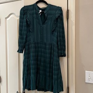 Anthro Green Dress, XS